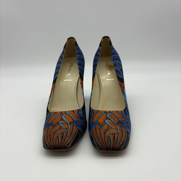 Prada Shoes - Prada Vibrant Blue and Orange Heels